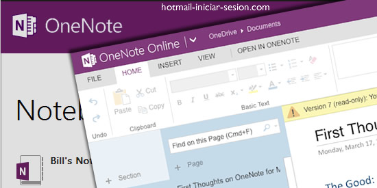 onenote en outlook iniciar sesion