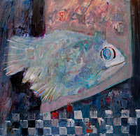 Fish Painting by Jean Blue