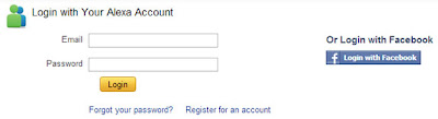 Alexa Login page