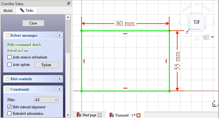 Drawing software：FreeCAD 0.19.2 Part Design