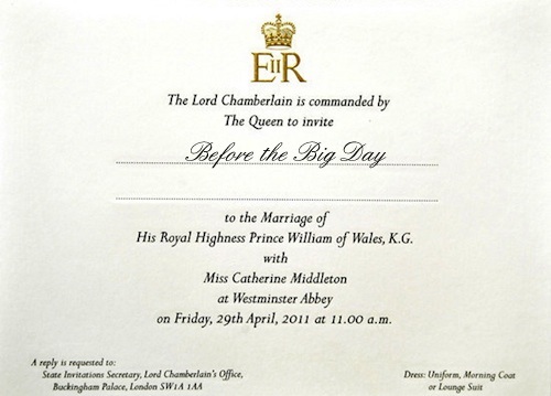 the royal wedding invitation card. royal wedding invitation card.