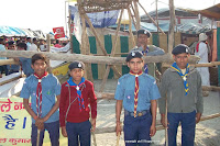 the scout boys at tigri ganga mela near gajraula in tigri