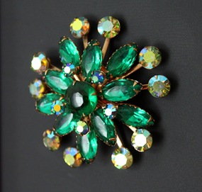 green brooch