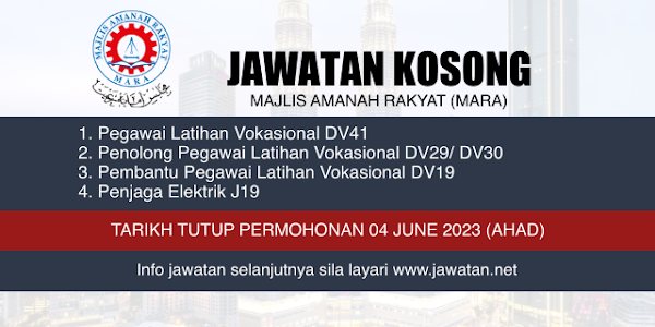 Jawatan Kosong MARA Jun 2023