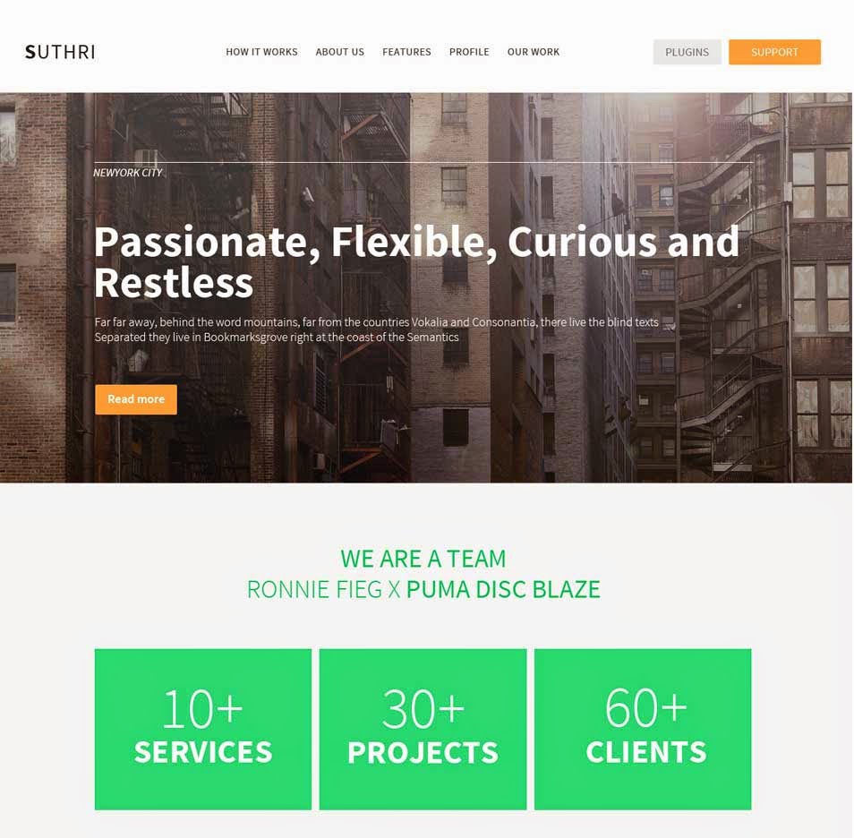 Suthri - Website PSD Template