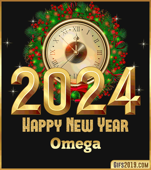 Gif wishes Happy New Year 2024 Omega