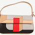 Fendi women's leather shoulder bag original baguette grey