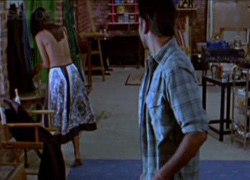 Aruna Shields in skirt
