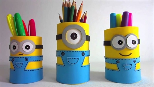 12+ Kerajinan Tangan Dari Botol Bekas Berbentuk Minion, Spesial!