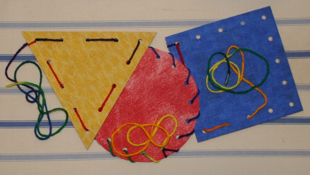 Sewing cards are not only fun for kids, they also develop eye-hand 