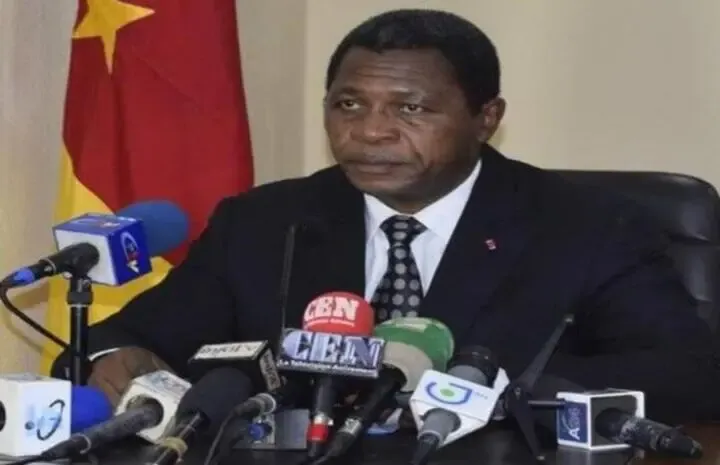 Paul Atanga Nji en conférence de presse