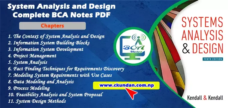 Systems Analysis and Design (SAD) Complete BCA Notes Pdf
