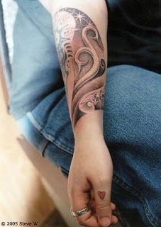 Forearms Tribal Armband Tattoo Design