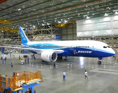 Boeing inside the hangar