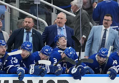 Toronto Maple Leafs head coach Craig Berube looks on during 2025 game.