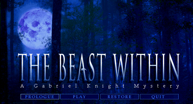 Gabriel Knight 2 Beast Within title screen