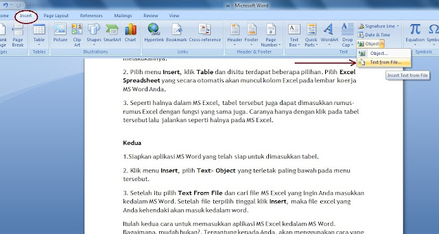 Cara Memasukkan File Word ke Excel Dengan Mudah