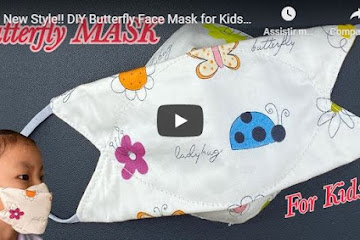 New Style!! DIY Butterfly Face Mask for Kids 3 Layers | How to Make Mask | Easy Breath