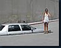 Maia with the sunken car
