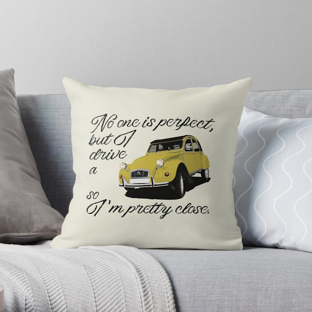 No one is perfect, but I drive a Citroën 2CV, so I'm pretty close - pillow