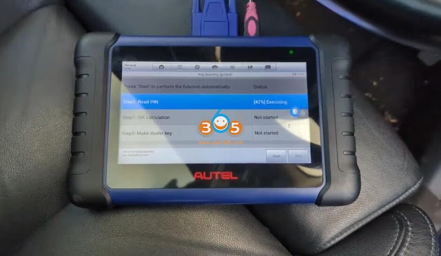 Autel IM508 2019 Renault Kadjar All Keys Lost via OBD 1