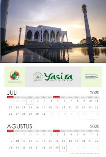 Desain Kalender Indonesia Tahun 2020 Islamic Style