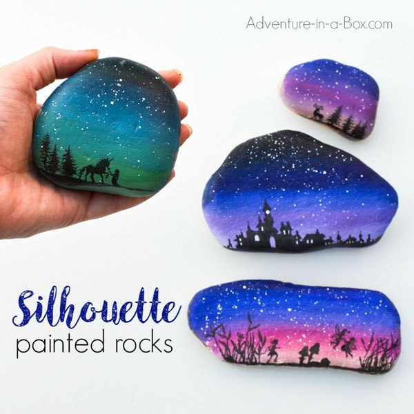 How to paint cool silhouette rocks