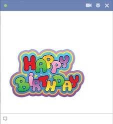 Colorful Happy Birthday Chat Emoticon