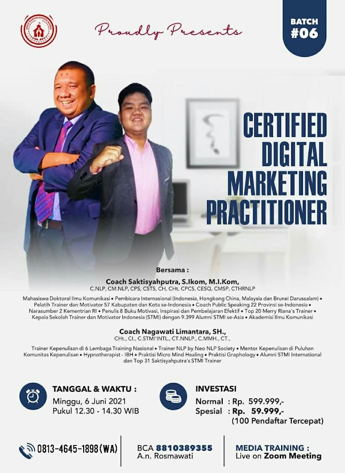 Gelar Non Akademik Certified Digital Marketing Practitioner