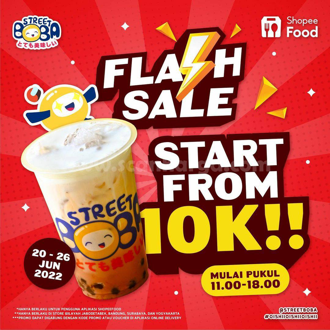 Promo Street Boba Flash Sale - Harga Spesial Harajuku Milk Tea mulai 10RB*