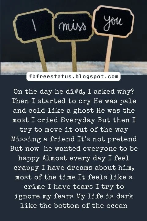 Missing You Friend Poems Missing You Friend Poems