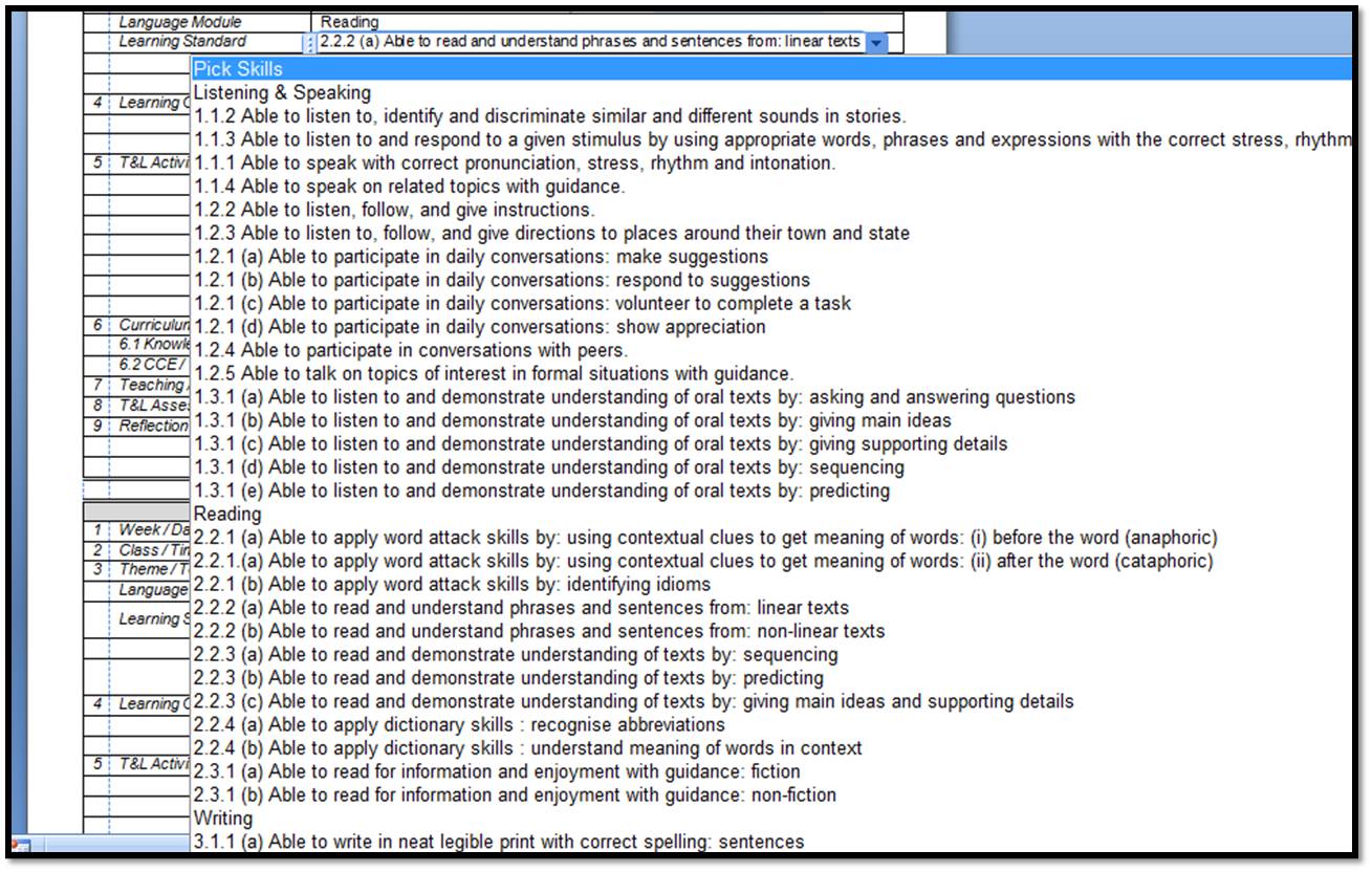 RPH AUTOMATED BAHASA INGGERIS ( READING & WRITING 