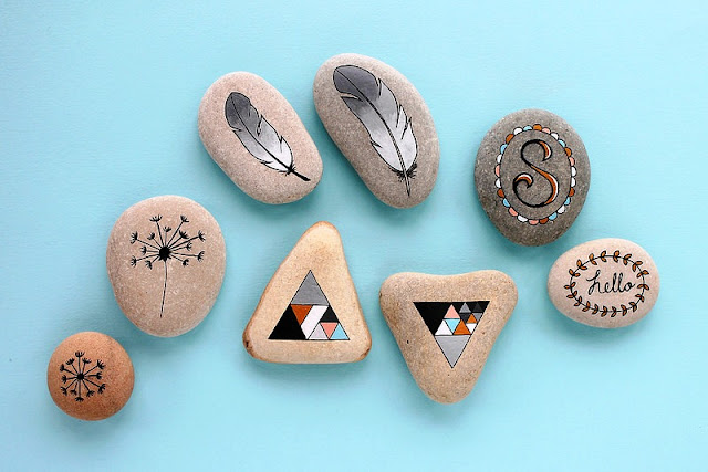 painted pebbles design ideas