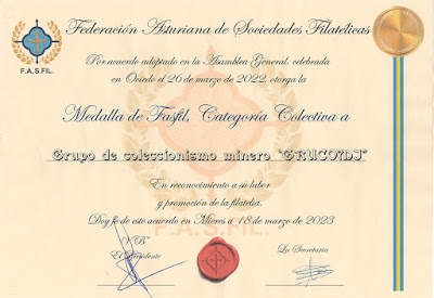 diploma, medalla, Fasfil, Grucomi