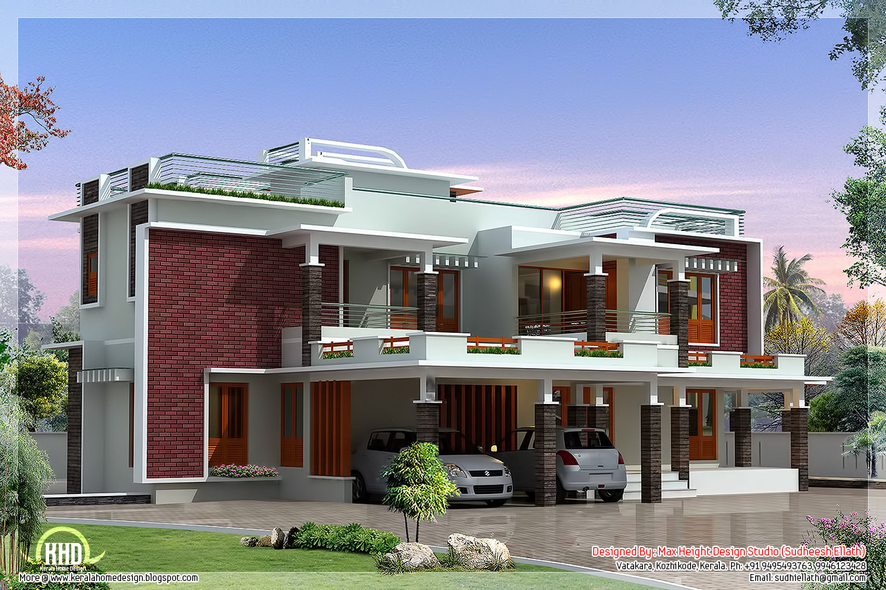 4500 sq feet modern  unique  villa design  House  Design  Plans 