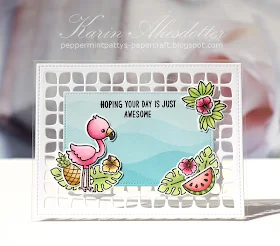 Sunny Studio Stamps: Frilly Frame Dies Fabulous Flamingos Cards by Karin Åkesdotter