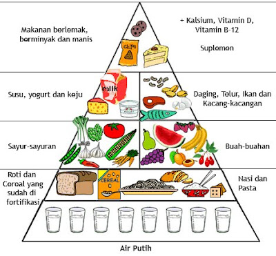 Nutrisi gizi alami yang di jelaskan pada gambar piramida nutrisi
