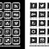 Download 3d Social Media Icons Black and Silver - PNG File