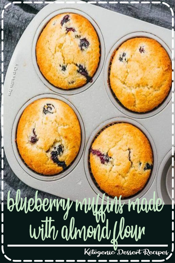 Simple blueberry muffins that are quick and easy to make, great for breakfast in the mornings. They're flourless (made with almond flour instead), healthy, and great for low carb or ketogenic diets. They're moist and fluffy, just like the real deal. Click the pin to find the recipe, nutrition facts, cooking tips, & more photos. #healthy #healthyrecipes #lowcarb #keto #ketorecipes #glutenfree #breakfast