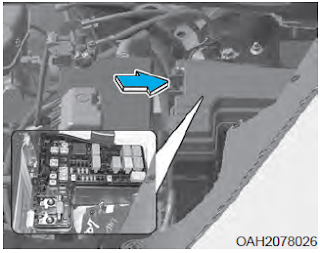 Engine compartment panel fuse replacement