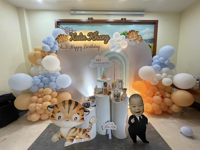 Trang trí sinh nhật bé trai Xuân Khang tại Hai Bà Trưng