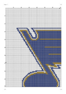 St Louis Blues Logo Cross Stitch Pattern