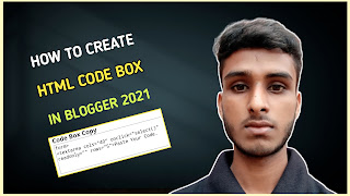 How to create html code box in blogger