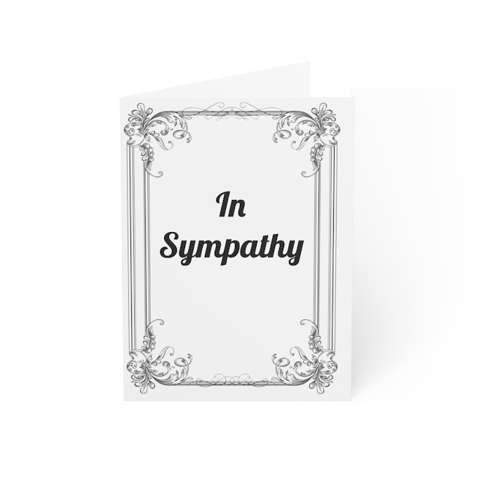 In Sympathy Folded Greeting Cards (1, 10, 30, and 50pcs)