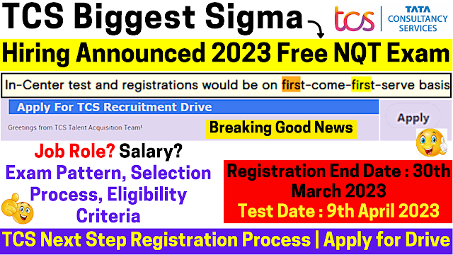 TCS Biggest Off Campus Direct Hiring Started 2023