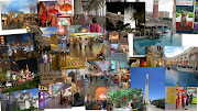 Las Vegas in a jumbled collage. las vegas in collage (las vegas grand canyon may )