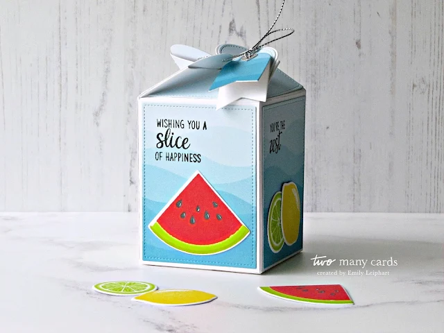 Sunny Studio Stamps: Slice Of Summer Lemon Lime & Watermelon Wrap Around Gift Box