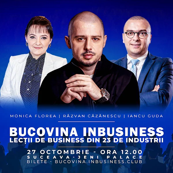 Trei antreprenori români contribuie la educația despre business din România prin evenimentul Bucovina Inbusiness Club