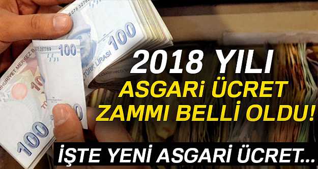 AGİ dahil 2018 Asgari Ücret detayları