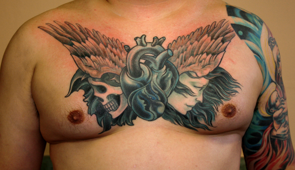 Chest tattoos